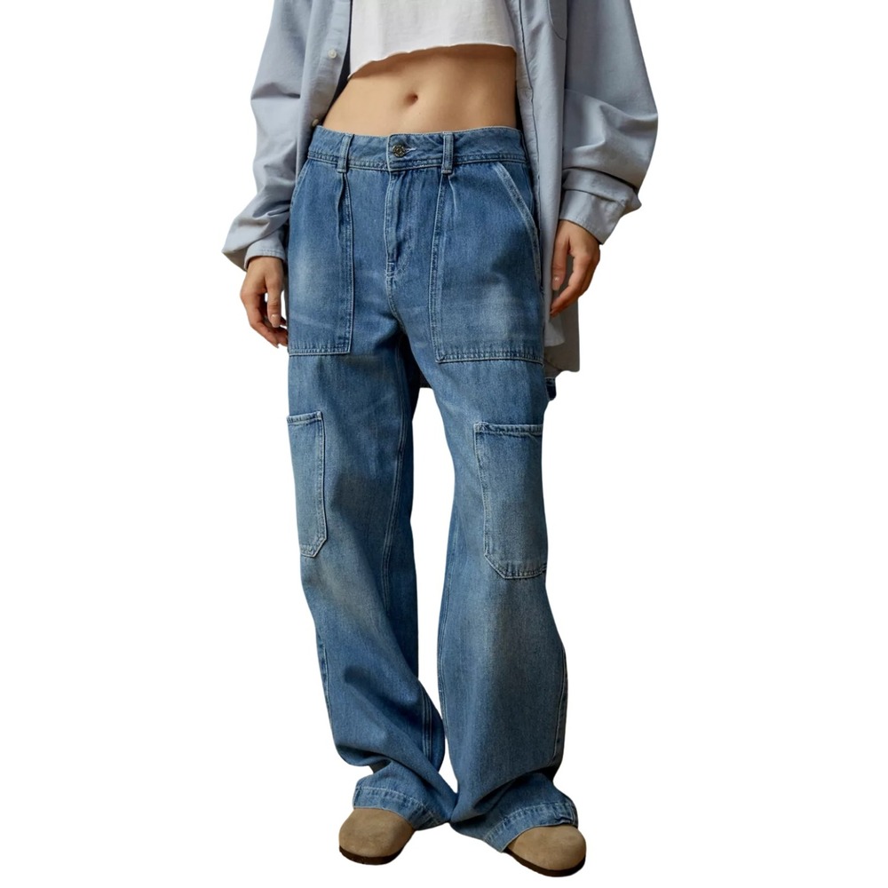 BDG Urban‎ Outfitters Jeans Womens 25 Julian Carpenter Cargo Straight Leg Denim